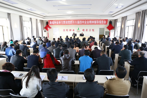 敦煌種業(yè)舉辦學(xué)習(xí)貫徹黨的十八屆四中全會精神輔導(dǎo)報(bào)告會